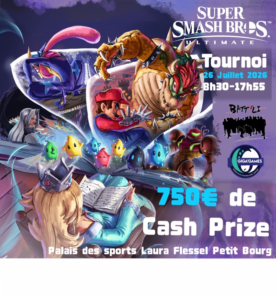Affiche Super Smash Bros Ultimate · #GCD GIGA'GAMES 2026