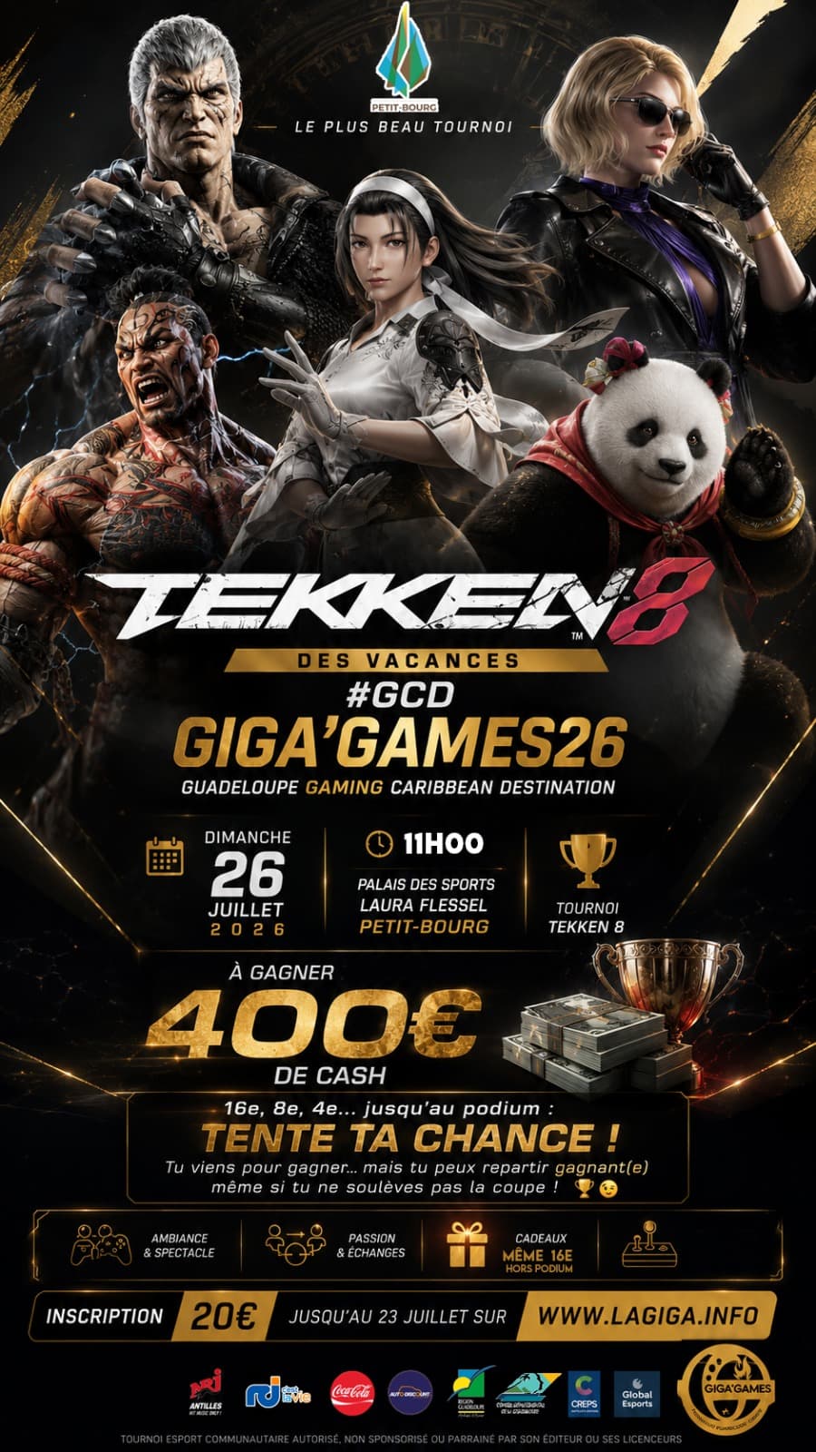 Affiche Tekken 8 · #GCD GIGA'GAMES 2026